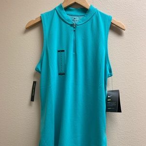 Nike Dri Fit blue womens golf polo size:medium